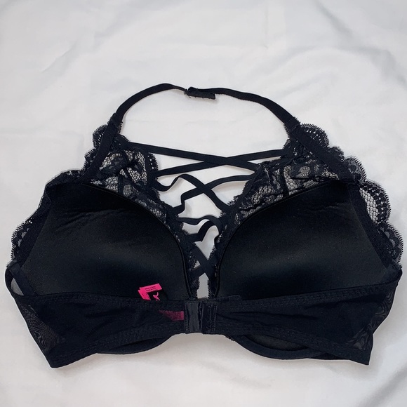 NWOT La Senza Lace Crisscross Neck Halter Bra Sz 36D - Picture 4 of 5